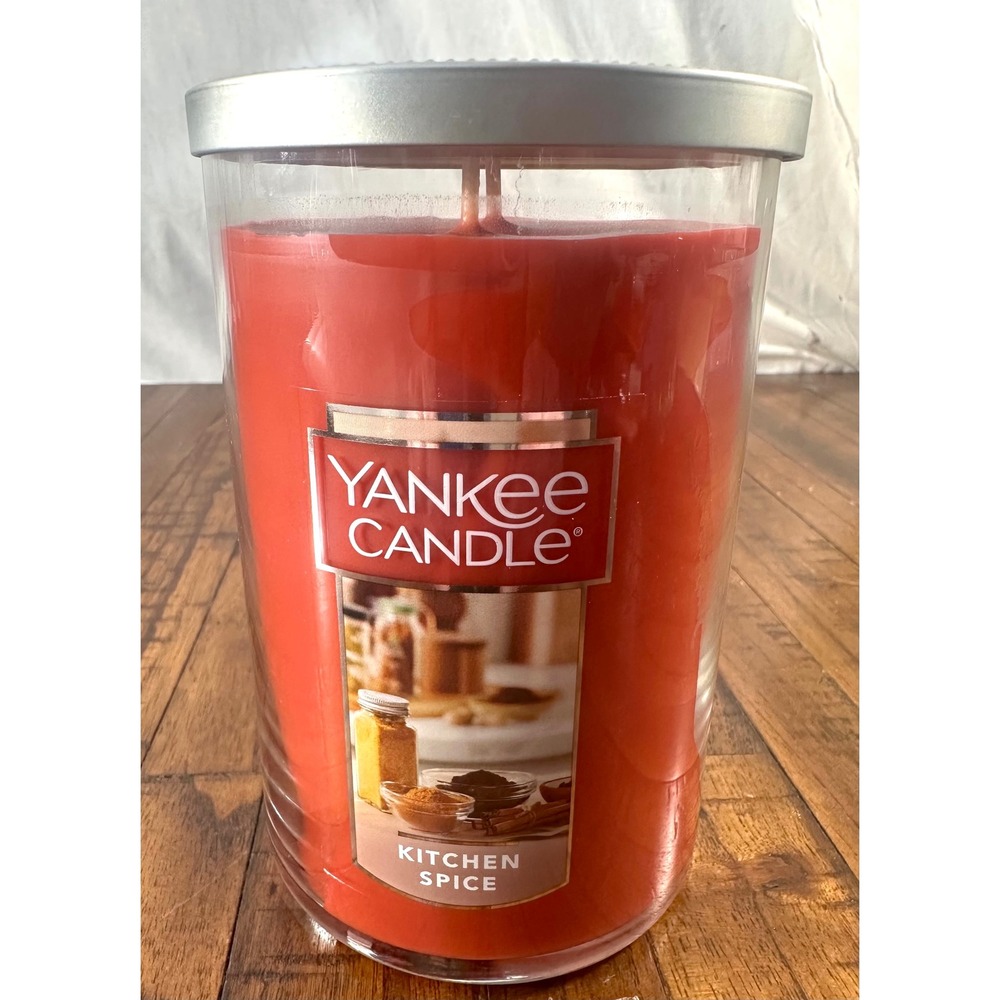 Yankee Candle 22 Oz Kitchen Spice‎ Scented 2-Wick Tumbler Jar 110 hr Burn time